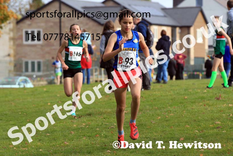 Girls under-13s 2022 Northern Cross Country Relays, Graves Park, Sheffield. Photo: David T. Hewitson/Sports for All Pics